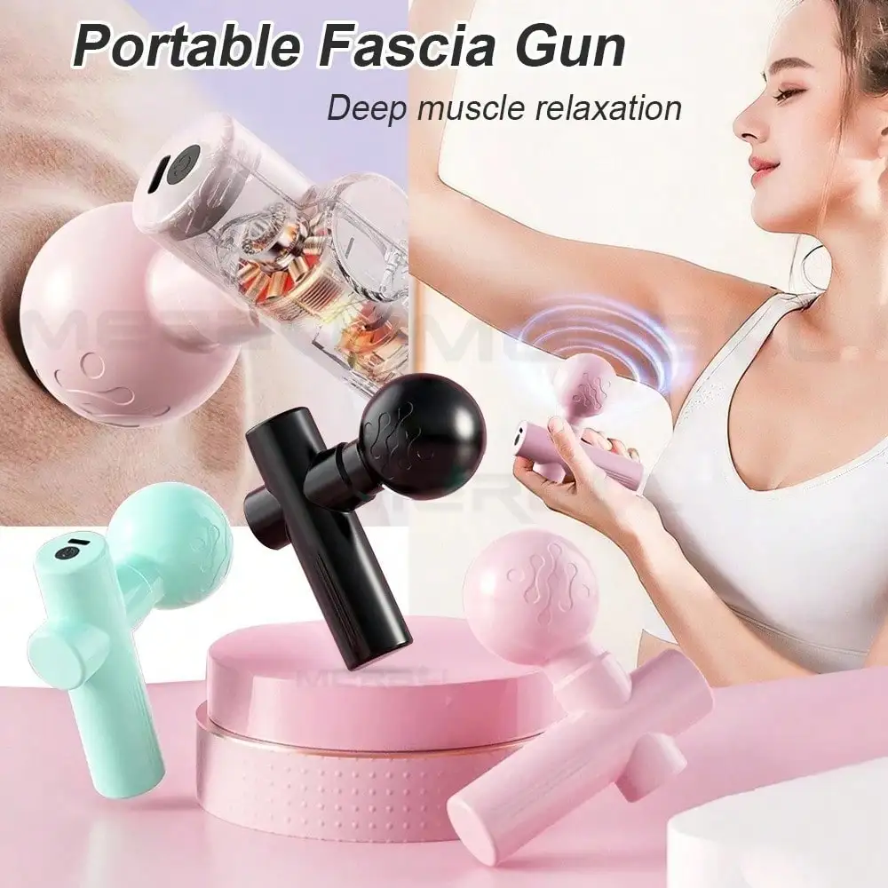 Vibraslap Percussion - 2026ミニマッサージガン 筋膜マシン 筋肉弛緩 振動ガン ポータブルロッドマッサージ ネックボディ筋膜ガン