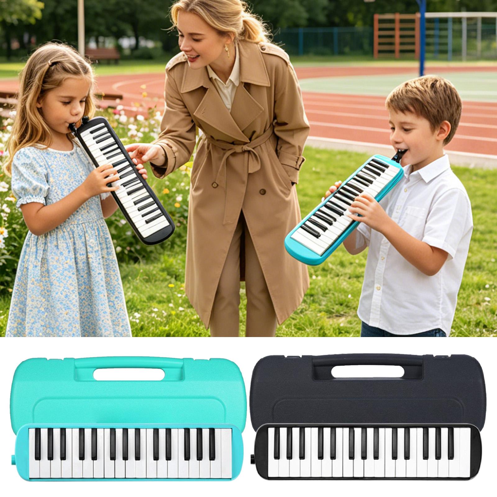 Musical Instrument Long - メロディカ楽器 32 キー初心者向けパーカッションおもちゃ ソフトロングチューブ付き 大人、ティーン、男の子、男性向けの楽器 教育用