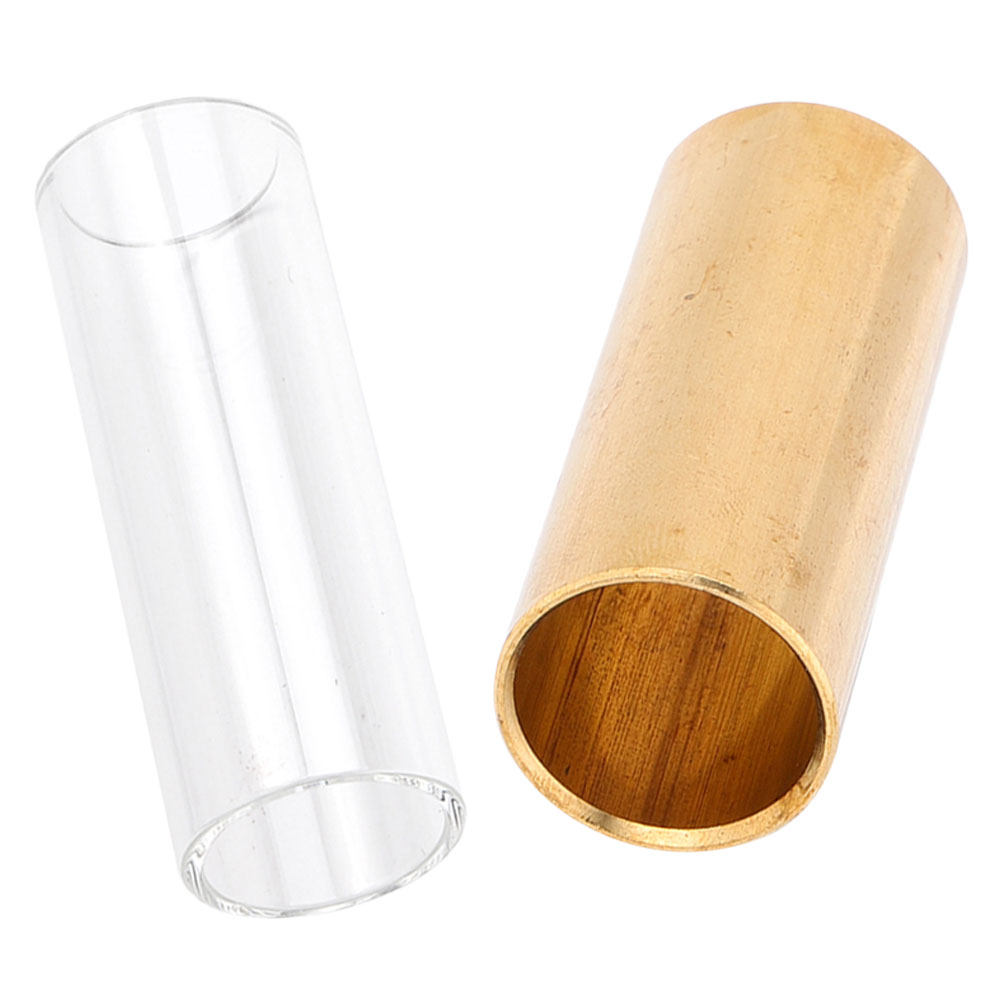 Musical Instrument Glass - 2個入りギタースライド ガラス製メタル スムーストーン フィンガースライダー アコースティック/エレクトリックギタースライド アクセサリー