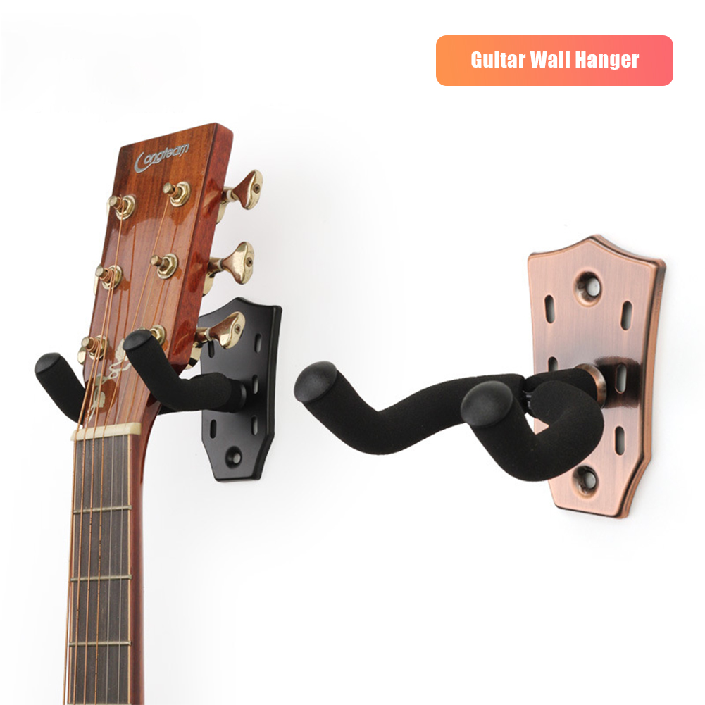 Musical Instrument Types - ギターウクレレフック金属製アコースティックギターフックスタンド滑り止めマウント壁掛け式ギター、ベース、ギターアクセサリーに最適