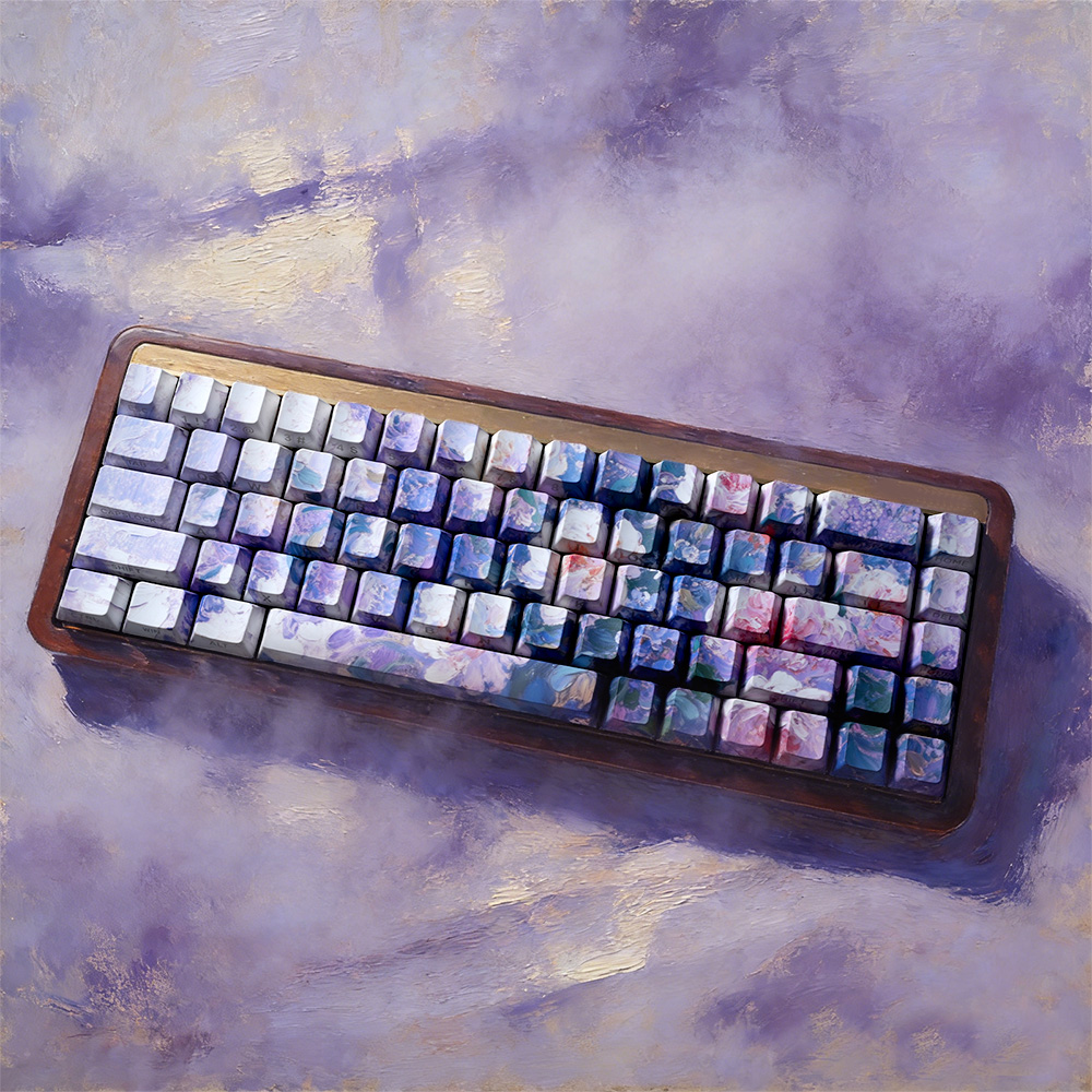 Musical Instrument Jazz - クールジャズ PBT サイドプリント半透明キーキャップ 74 キー シャインスルーキーキャップ