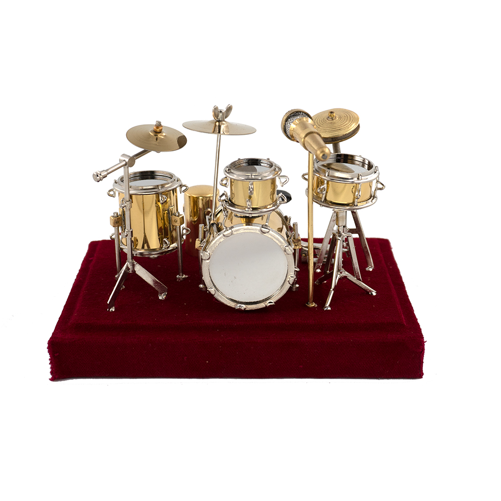 Musical Instrument Jazz - ミニチュアドラムモデルミニマイクシンバル楽器1/12ドールハウスアクセサリー1/6アクションフィギュア装飾