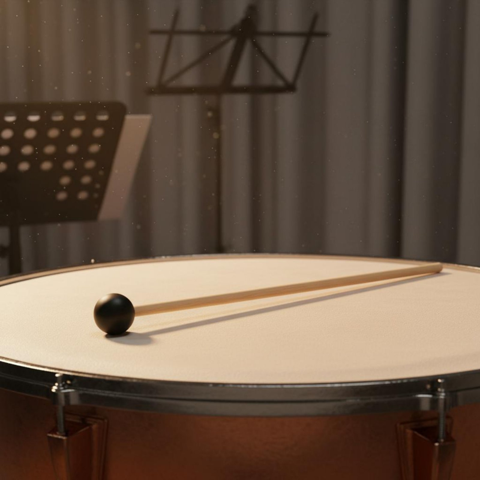 Musical Instrument Long - 2ピースブラックヘッドマレット 長持ちするボールヘッドマレット 楽器アクセサリー 使いやすい音楽用品 パフォーマンス用軽量