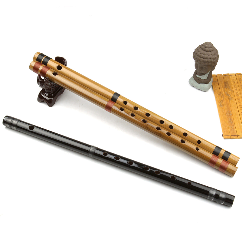 Musical Instrument In Japanese - 7/8 ホン日本竹笛 二色 楽器 手作り竹製木管楽器 簡単に学べる