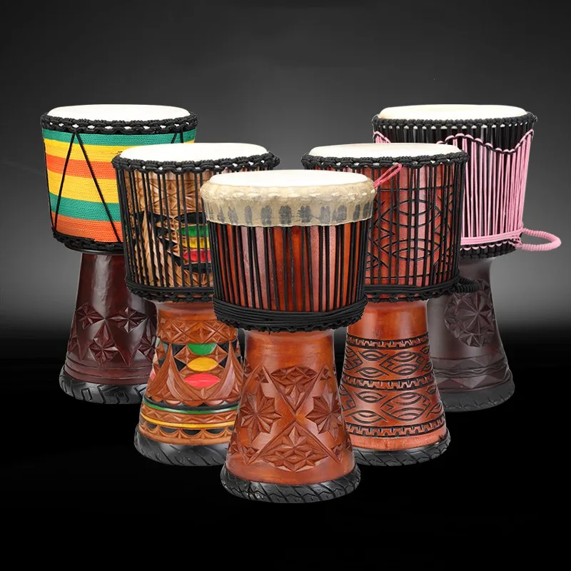 Musical Instrument Types - 12 インチジャンベマホガニーアフリカドラムプロフェッショナルヤギ革音楽ドラム大人のインドドラム手作り打楽器