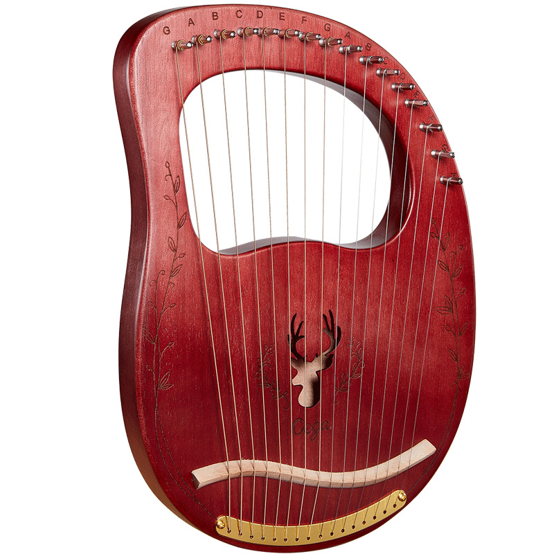 Musical Instrument Harp - 16 弦リラハープマホガニー木製ハープピアノ弦楽器チューニングレンチスペア弦付き