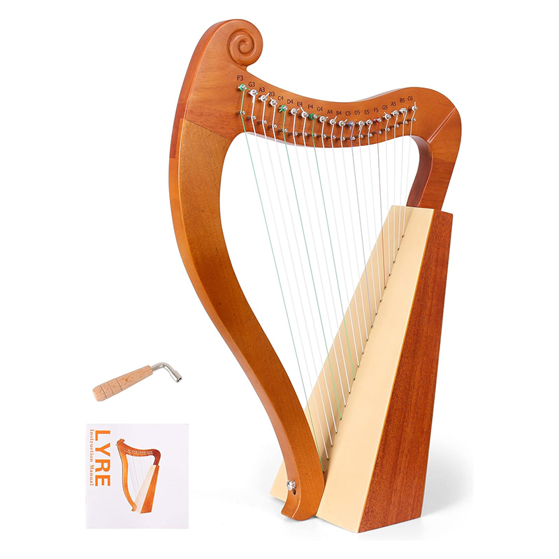 Musical Instrument Harp - 15 19 弦ミニハープ竪琴ピアノ木製ポータブル楽器高品質弦楽器チューニングレンチ付き