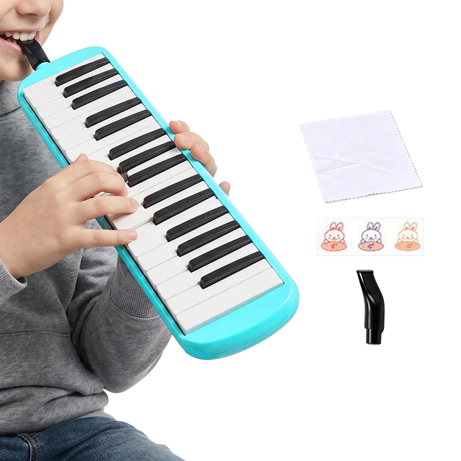 Musical Instrument Long - 32 キーメロディカ 32 キービギナーポータブルキーボードおもちゃソフトロングチューブ楽器付き大人ティーンボーイズ男性用