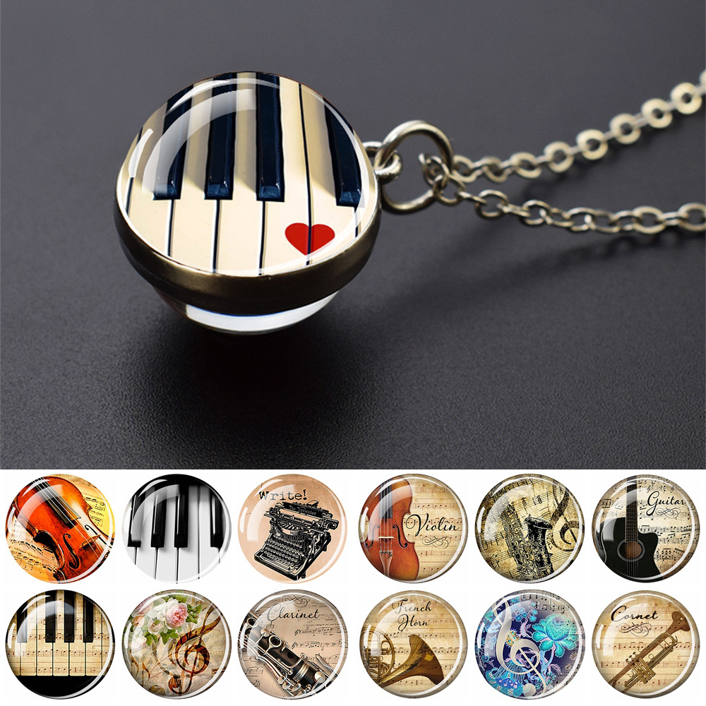 Musical Instrument Glass - 女性のための楽器,ペンダント付きの楽器,音楽と音楽を持つ女性のための道具