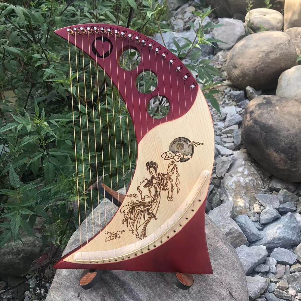 ヴィンテージ無垢材19/24弦リラハープサウンドヒーリング手 - Musical Instrument Harp のレビューと価格