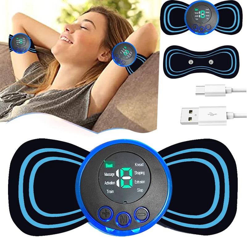 8つのマッサージモードと19段階の電気パルスを備えたミニマッ - Vibraslap Percussion のレビューと価格