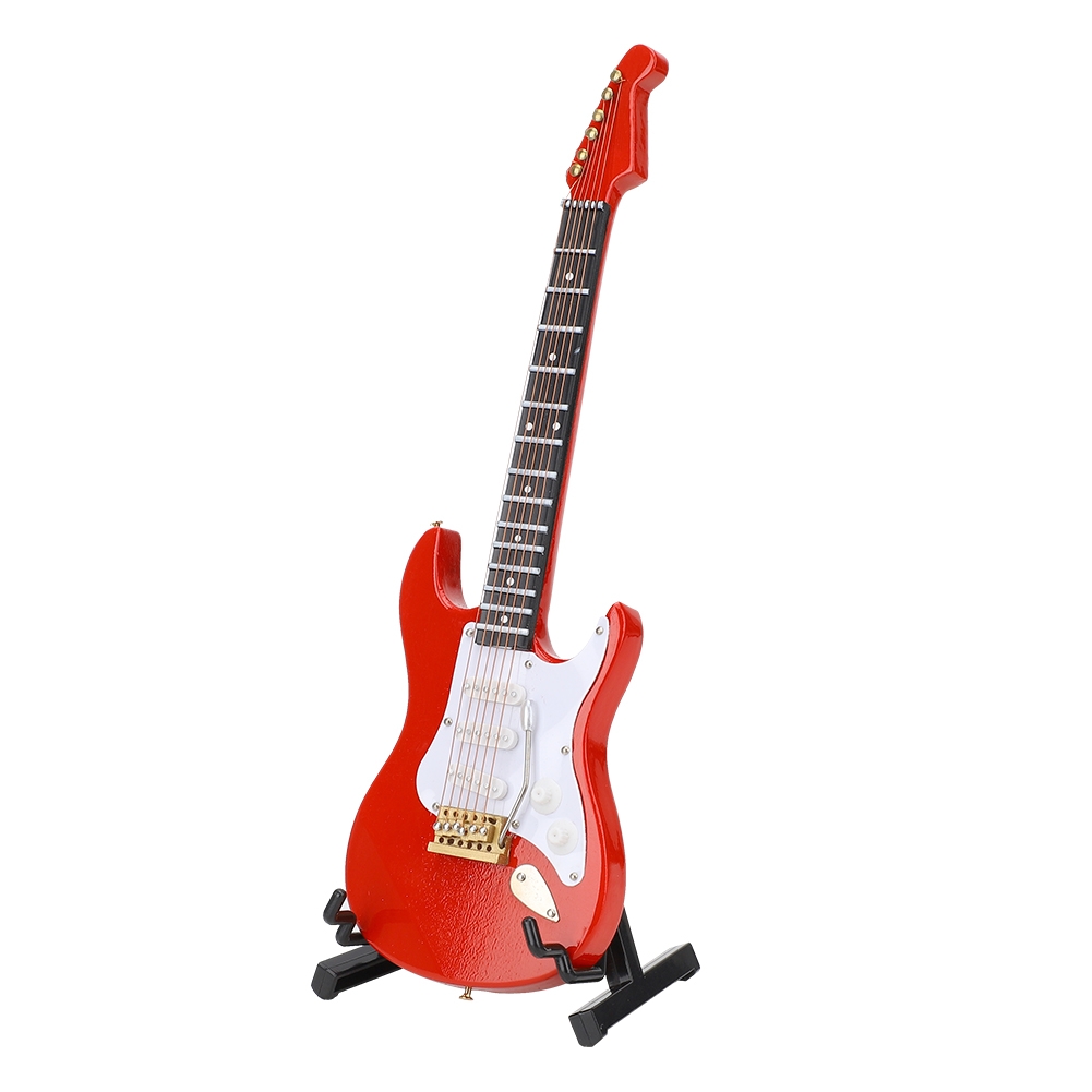 ミニチュア赤いエレキギターモデル楽器工芸品装飾品ギフト - Musical Instrument Guitar のレビューと価格