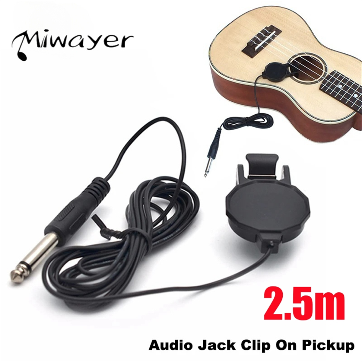 オーディオジャッククリップオンピックアップアコースティックギ - Musical Instrument Types のレビューと価格