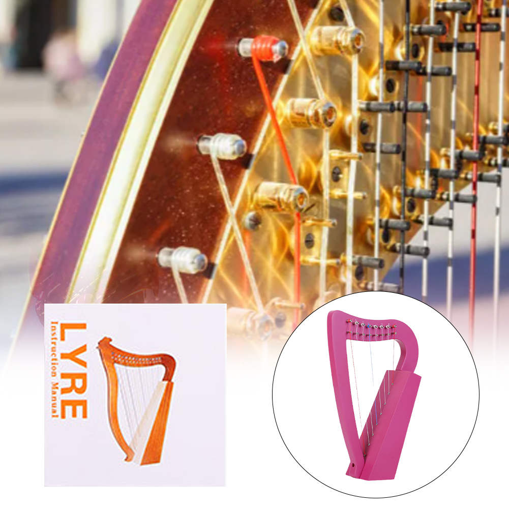 8弦リラハープ無垢材ミニハープ、チューニングレンチ付き、子供 - Musical Instrument Harp のレビューと価格