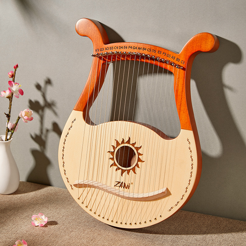 19弦リラハープピアノ高品質リラハープ19弦マホガニー楽器ス - Musical Instrument Harp のレビューと価格