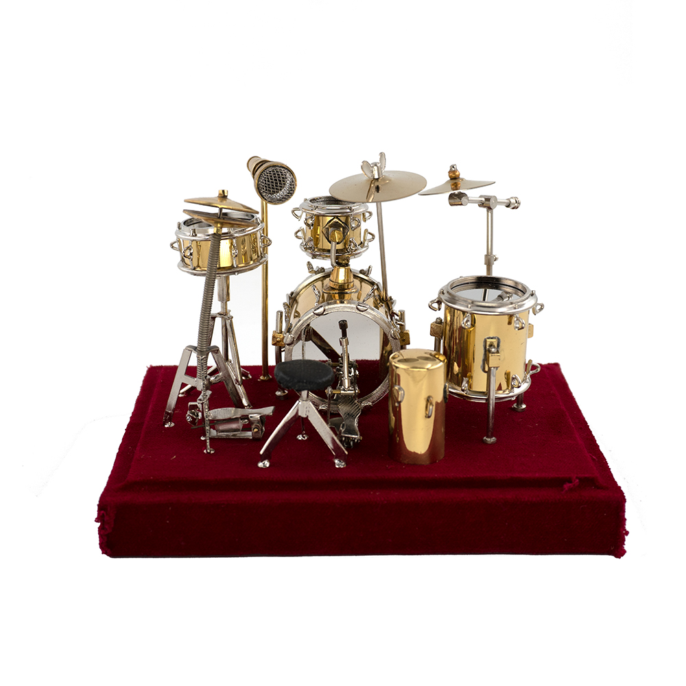ミニチュアドラムモデルミニマイクシンバル楽器1/12ドールハ - Musical Instrument Jazz のレビューと価格