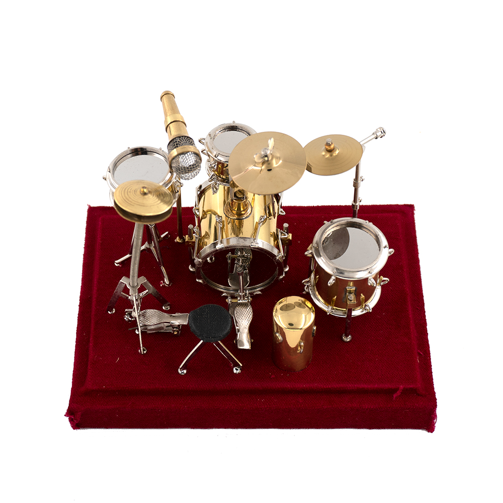 ミニチュアドラムモデルミニマイクシンバル楽器1/12ドールハ - Musical Instrument Jazz のレビューと価格