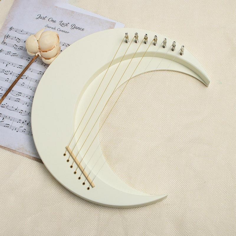 リラハープ楽器木製ムーンリラハープ 7 弦リラピアノ三日月楽 - Musical Instrument Lyre のレビューと価格