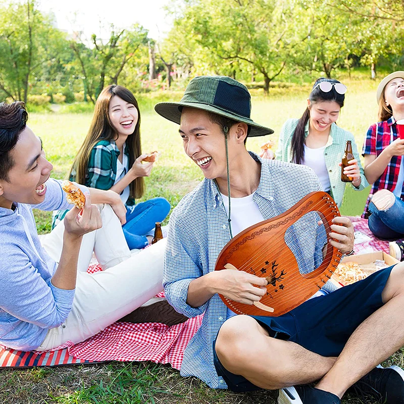 19 弦竪琴ハープマホガニー材ハープピアノ弦楽器チューニング - Musical Instrument Lyre のレビューと価格
