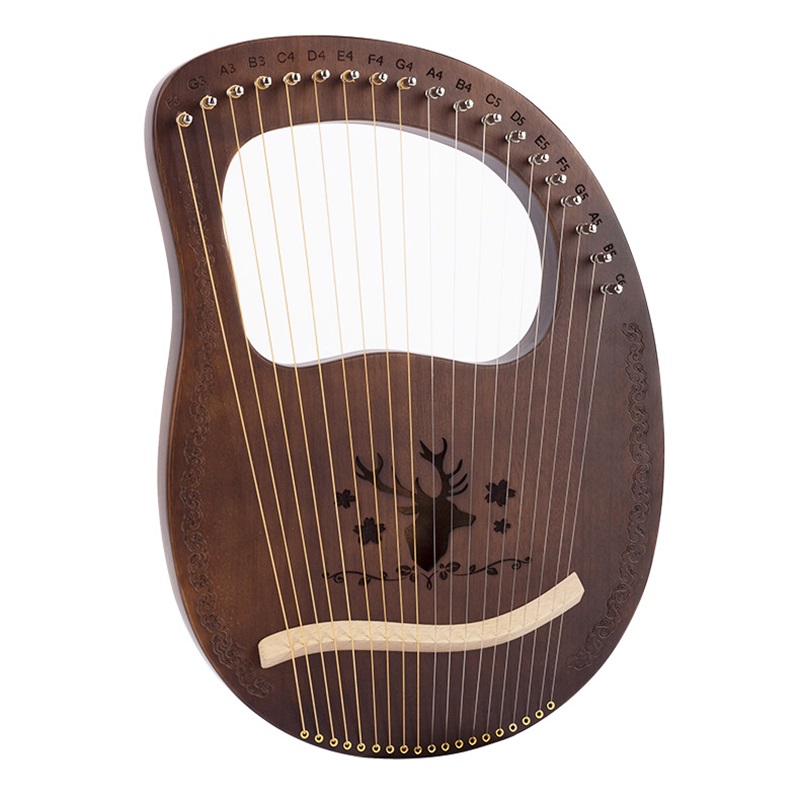 19 弦竪琴ハープマホガニー材ハープピアノ弦楽器チューニング - Musical Instrument Lyre のレビューと価格