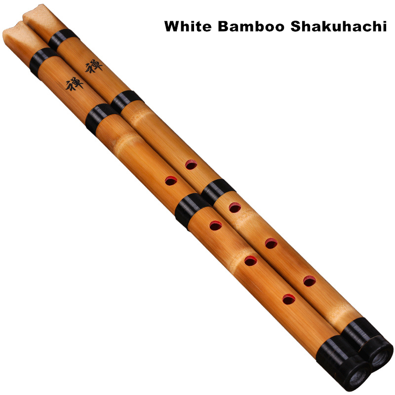 手作りナチュラルホワイト竹尺八千葉/日本ショートフルートシャ - Musical Instrument In Japanese のレビューと価格