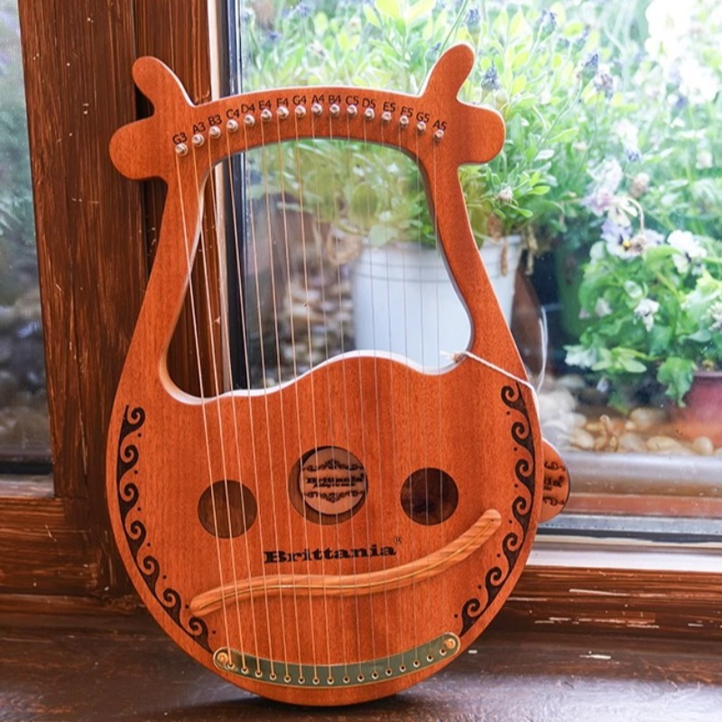初心者リラハープ子供ポータブルリラハープマホガニーアートリル - Musical Instrument Lyre のレビューと価格