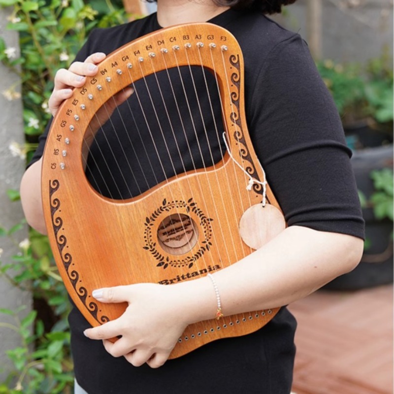 初心者リラハープ子供ポータブルリラハープマホガニーアートリル - Musical Instrument Lyre のレビューと価格