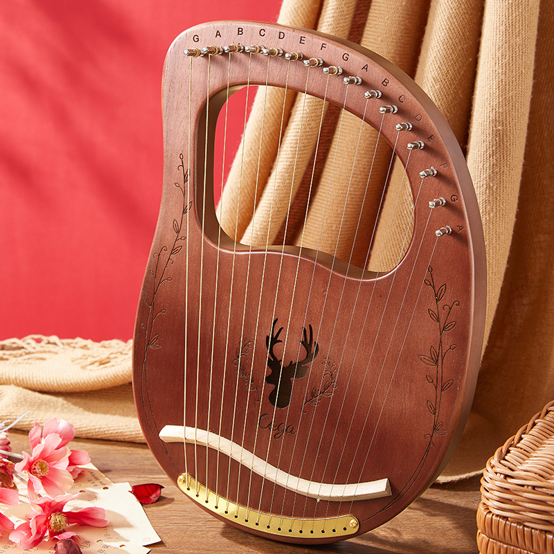 16 弦リラハープマホガニー木製ハープピアノ弦楽器チューニン - Musical Instrument Harp のレビューと価格