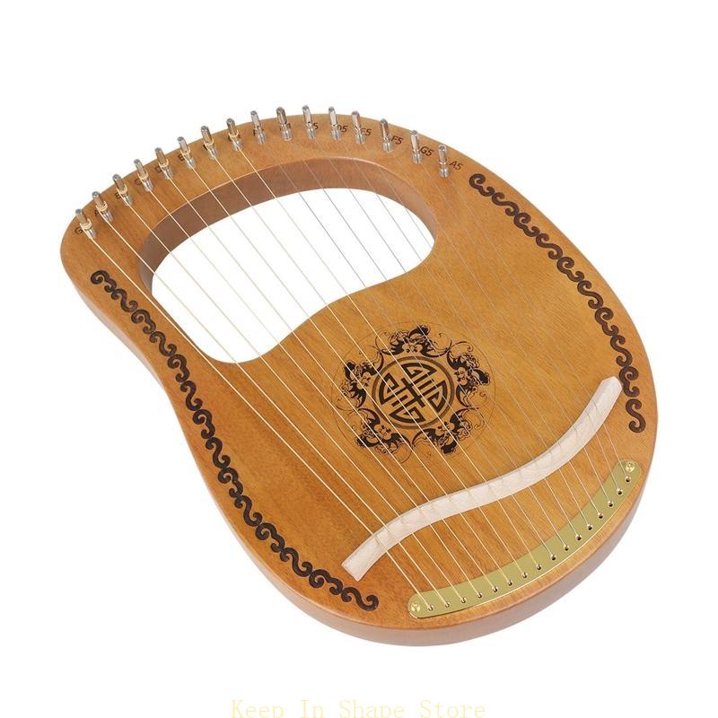 U1JC 16弦マホガニーライアハープ、lyreパターン音楽 - Musical Instrument Lyre のレビューと価格