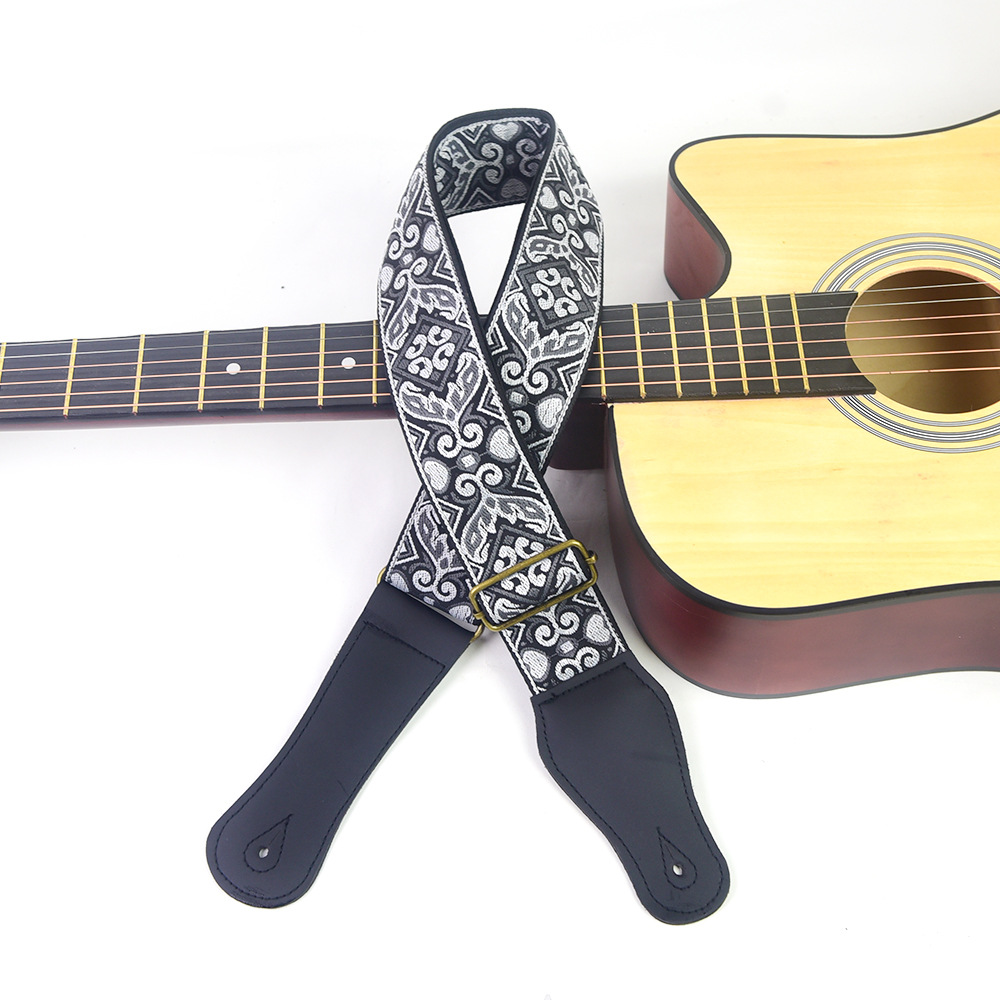 ギターストラップ刺繍プリントエスニックスタイル調節可能なギタ - Musical Instrument Types のレビューと価格