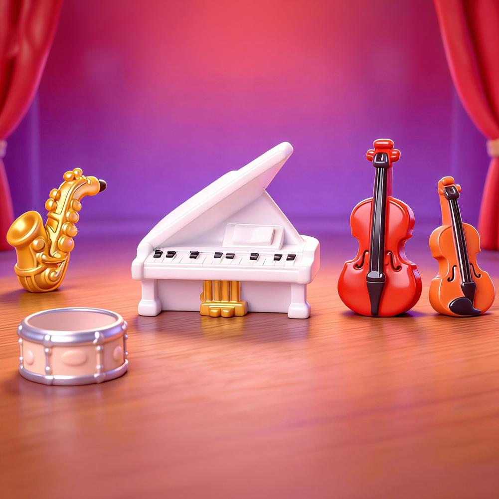 ピアノ、バイオリン、サックス、ミニチュア音楽フィギュア、ドー - Musical Instrument Lyre のレビューと価格