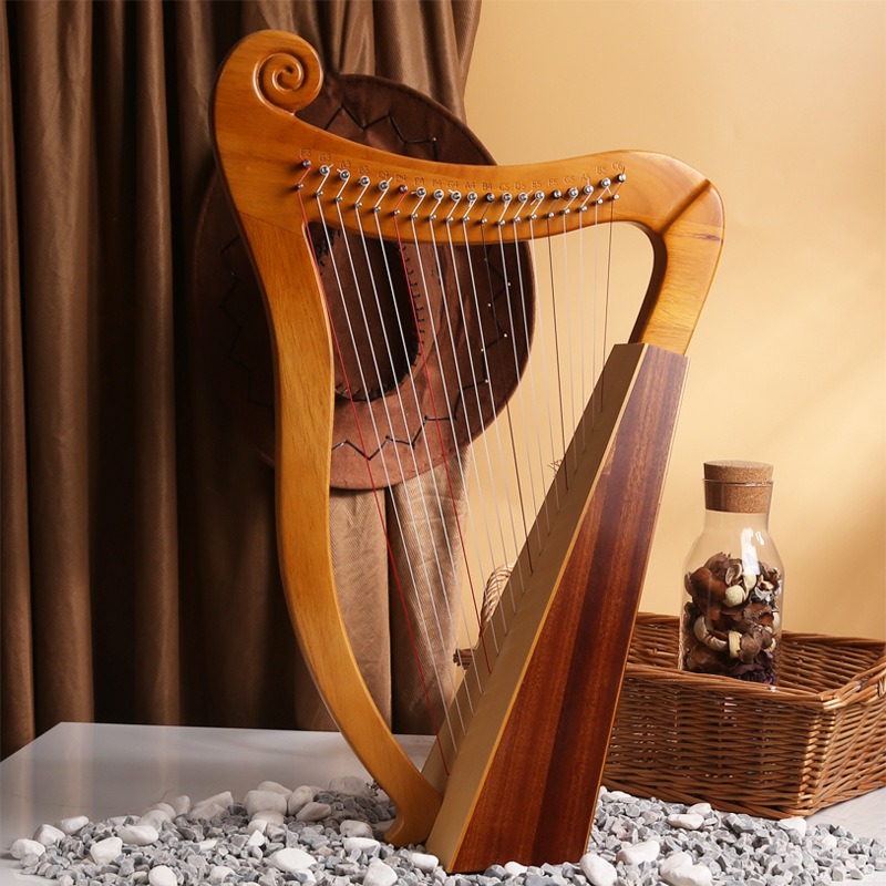 子供の木製15弦ハープ、珍しい楽器、プロのポータブル、クラシ - Musical Instrument Harp のレビューと価格