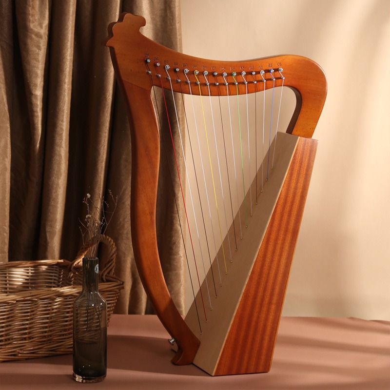 子供の木製15弦ハープ、珍しい楽器、プロのポータブル、クラシ - Musical Instrument Harp のレビューと価格