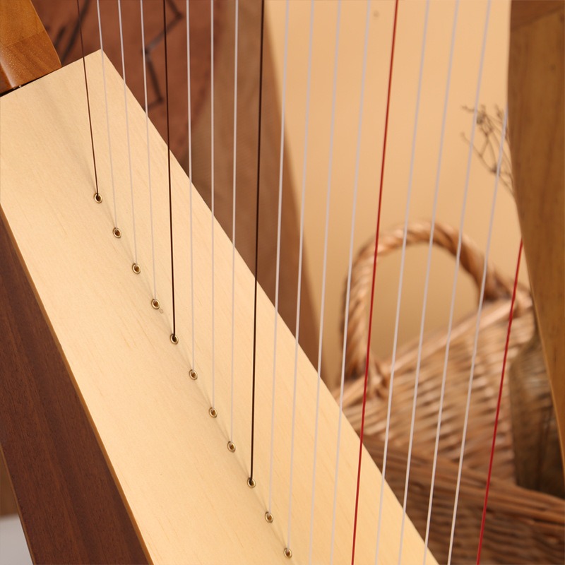 子供の木製15弦ハープ、珍しい楽器、プロのポータブル、クラシ - Musical Instrument Harp のレビューと価格